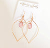 Earrings Doree - Pink quartz (E260)