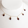 Necklace IVANNA - garnet (N225)