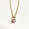 Necklace ARIELLA - pink Edison pearl (N336)