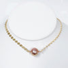Necklace FAE - pink Edison pearl (N328)