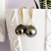 Earrings Irene - Tahitian pearls dangle (E224)