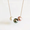 Necklace KRISTI - Tahitian & Edison pearls (N223)