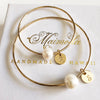 Amelia bangles set - white pearl (B154)