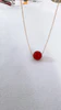 Necklace KEA - Red jade bead (N438)