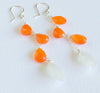 Carnelian and moonstone earring (E283)