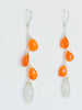 Carnelian and moonstone earring (E283)