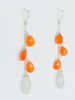 Carnelian and moonstone earring (E283)