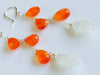 Carnelian and moonstone earring (E283)