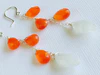 Carnelian and moonstone earring (E283)