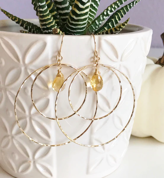 Earrings RACHEL-citrine (E447)