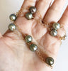 Necklace LEILANI- natural pistachio tahitian pearls (N272)