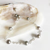 Necklace LEILANI - silver tahitian pearls (N273)