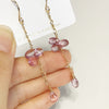 Earrings LEILA - Pink topaz earrings (E452)
