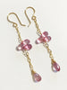 Earrings LEILA - Pink topaz earrings (E452)