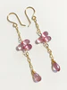 Earrings LEILA - Pink topaz earrings (E452)