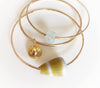 Bangle HINA- sea foam beach glass (B329)