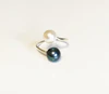 Ring Leia - black & white pearls (R156)