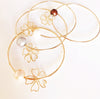 Cherry blossom bangle- white pearl (B300)