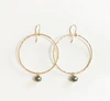 Earrings Airi - keshi tahitian pearls (E350)