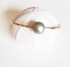 Bangle Rumi - Silver Tahitian pearl bangle (B303)