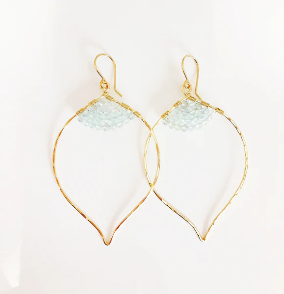 Earrings Malie - aquamarine  (E194)