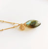 Necklace Keri - Marquise labradorite (N229)