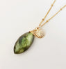 Necklace Keri - Marquise labradorite (N229)