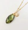 Necklace Keri - Marquise labradorite (N229)