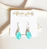 Earrings Nalani - aqua chalcedony ( E206)