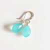 Earrings Nalani - aqua chalcedony ( E206)