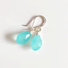 Earrings Nalani - aqua chalcedony ( E206)