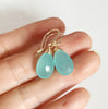 Earrings Nalani - aqua chalcedony ( E206)