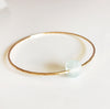 Bangle HINA- sea foam beach glass (B329)