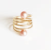 Ring CAMILA - pink pearls (R160)