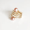 Ring CAMILA - pink pearls (R160)