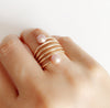 Ring CAMILA - pink pearls (R160)