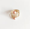 Ring CAMILA - pink pearls (R160)