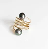 Ring CAMILA - tahitian pearls (R161)