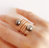 Ring CAMILA - tahitian pearls (R161)