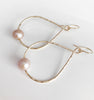 Earrings Molly - pink Edison pearls (E352)