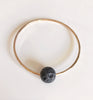 Lava bead bangle (B344)