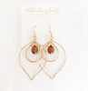 Earrings Kina- chocolate pearls ( E339)