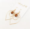 Earrings Kina- chocolate pearls ( E339)