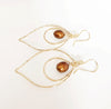 Earrings Kina- chocolate pearls ( E339)