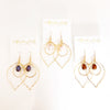 Earrings Kina - white pearls (E344)