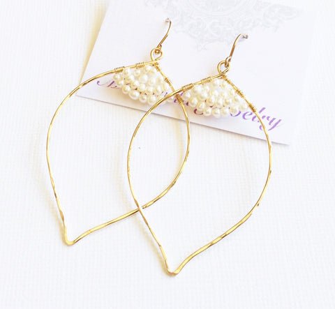 Earrings Malie - Pearl (E168)