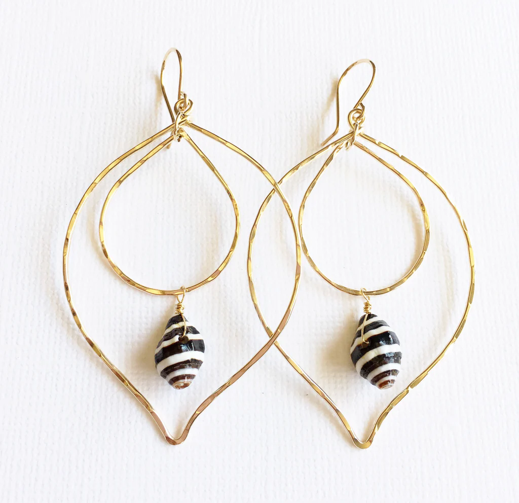 Earrings Ren - Pyrene shell (E293)