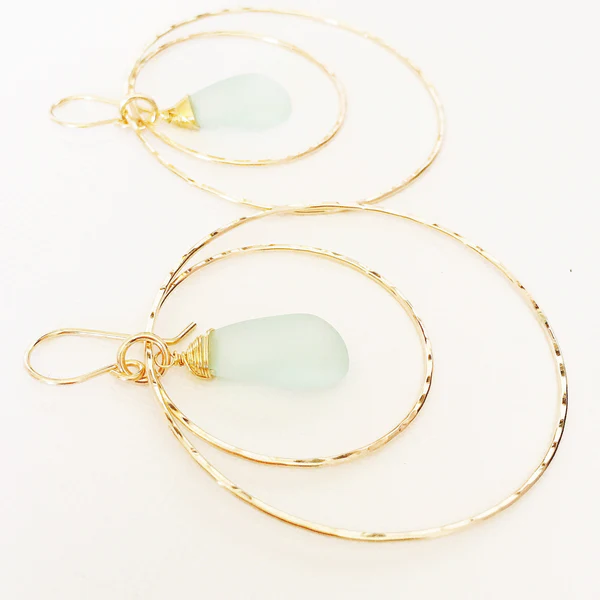 Earrings Rachel - beach glass (E313)