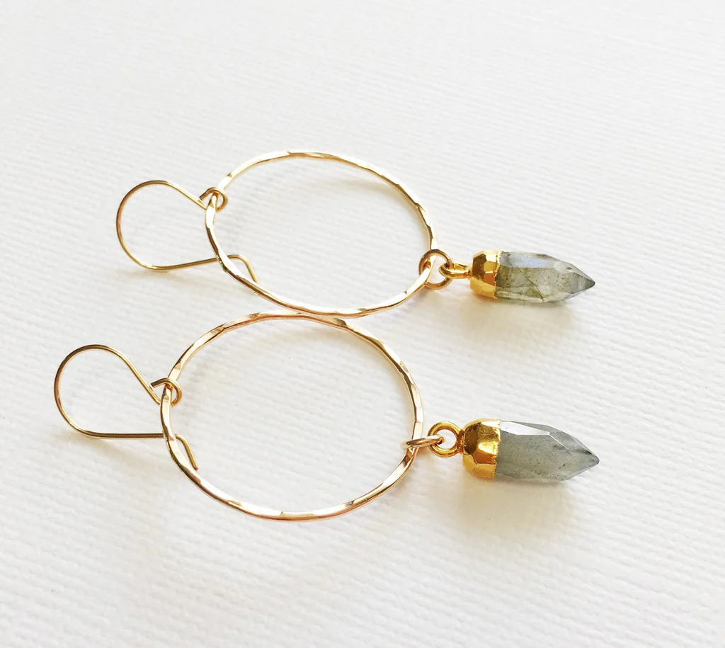 Earrings Zoe - labradorite (E271)