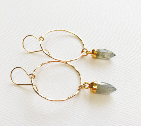 Earrings Zoe - labradorite (E271)